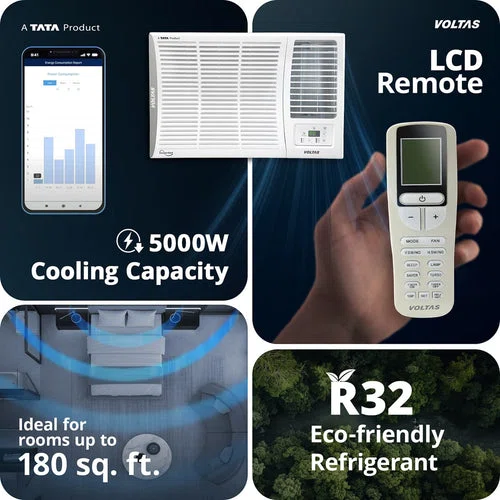 Voltas Window Air Conditioner, 1.5 Ton, 5 Star - 185INV Elite - Billede 12