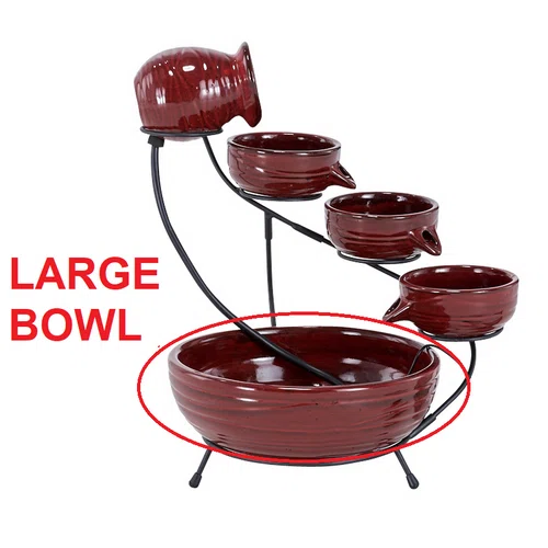 Large Bowl for Lava Red Ceramic Cascade-img