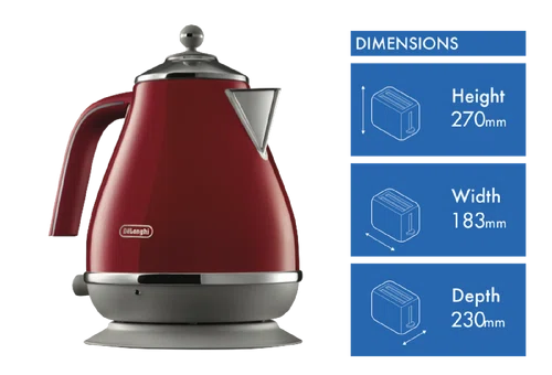 DeLonghi Icona Capitals Red Kettle-img