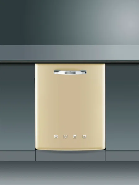 Smeg Built In FAB Dishwasher, Retro Design, Cream