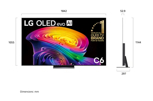 LG 83" OLED EVO AI C6 4K Smart TV 2026 - Billede 6