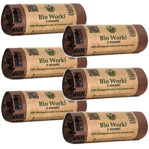 Bionedbrydelige komposterbare poser BIO 20 liter 6x20 stk.-img