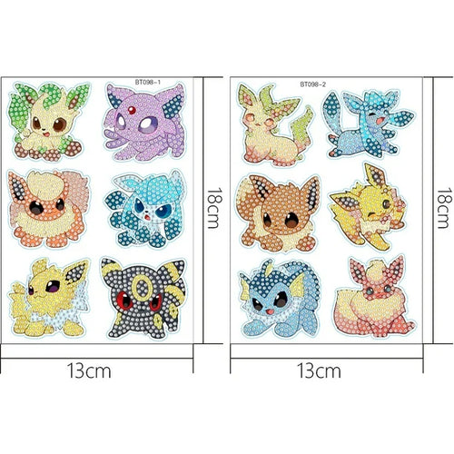 Klistermærker med Pokemon - 12 stk-img