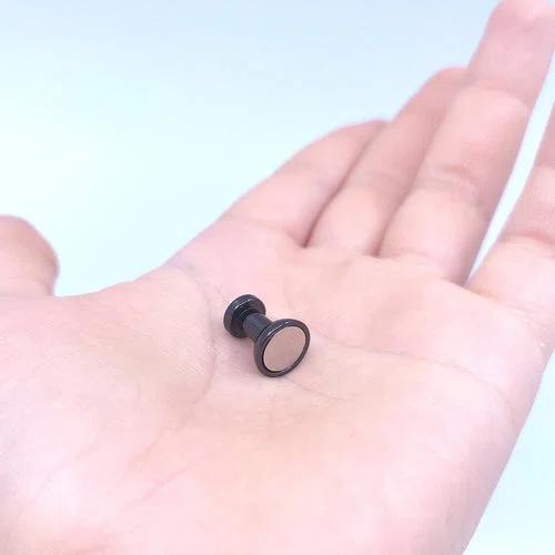 STIFT magneter, sort metal 10-pak - køleskabsmagneter-img