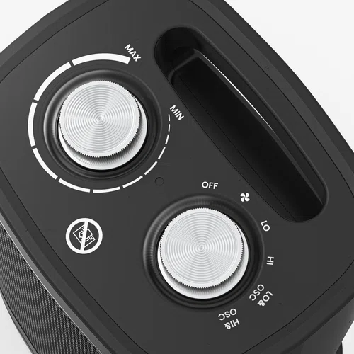 Refurbished - 1800W Mini Ceramic Fan Heater - Black - Billede 3