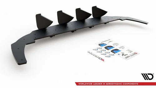 Street pro rear diffuser v.1 volkswagen golf hatchback mk8 / mk8 facelift - Billede 8