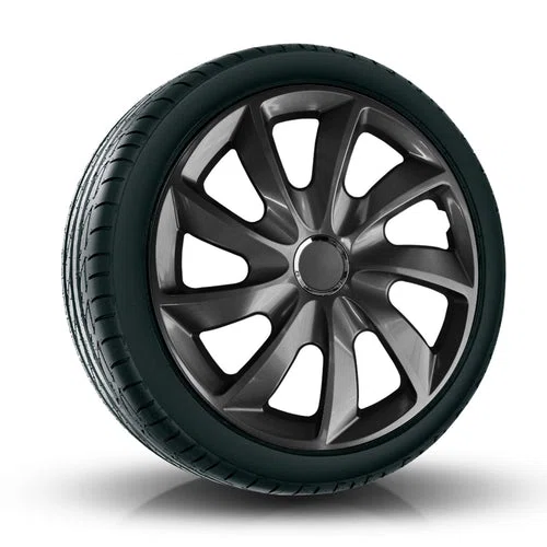 Universal hjulkapsler 13" Stig grafit lakeret 4 stk. - Billede 2